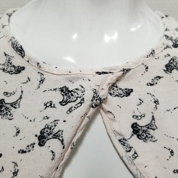 Free People top Small Printed Look Through Layered keyhole sleeveless boho - Picture 5 of 14